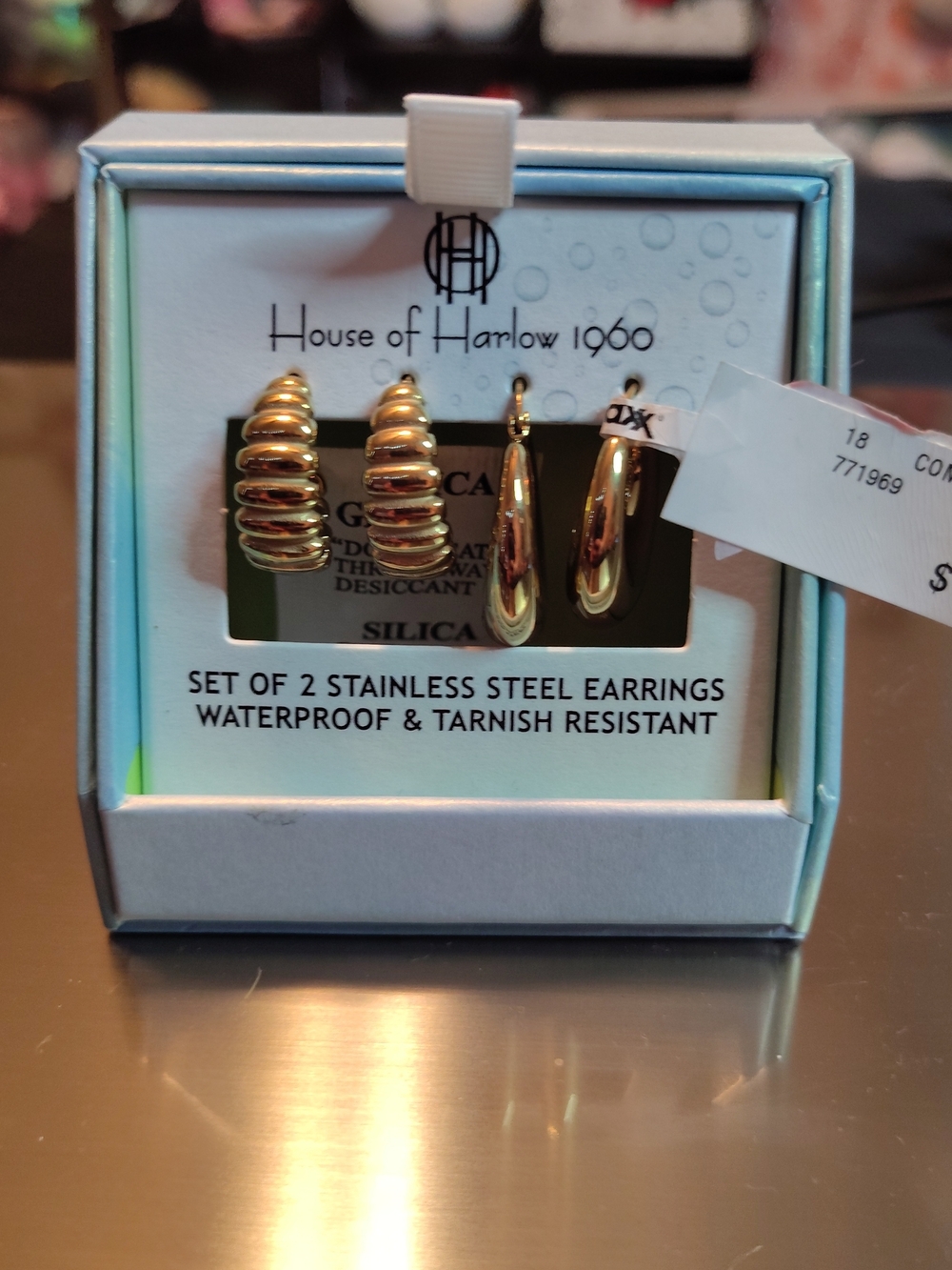 House of Harlow 1960 Gold Hoop Earring Set - Polished & Textured